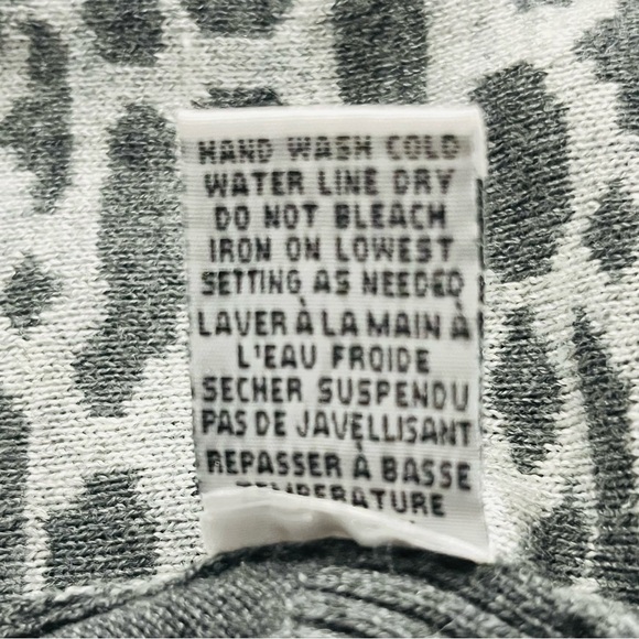 RAVEL shawl collar cardigan long sleeve grey knit two toned geometric Size XL - Picture 10 of 11